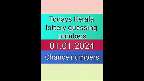 today guessing number kerala lottery.